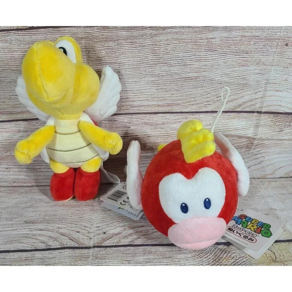 Super Mario Little Buddy Plush Lot Koopa Paratroopa Cheep Cheep Stuffed Toys 7" - Picture 1 of 4